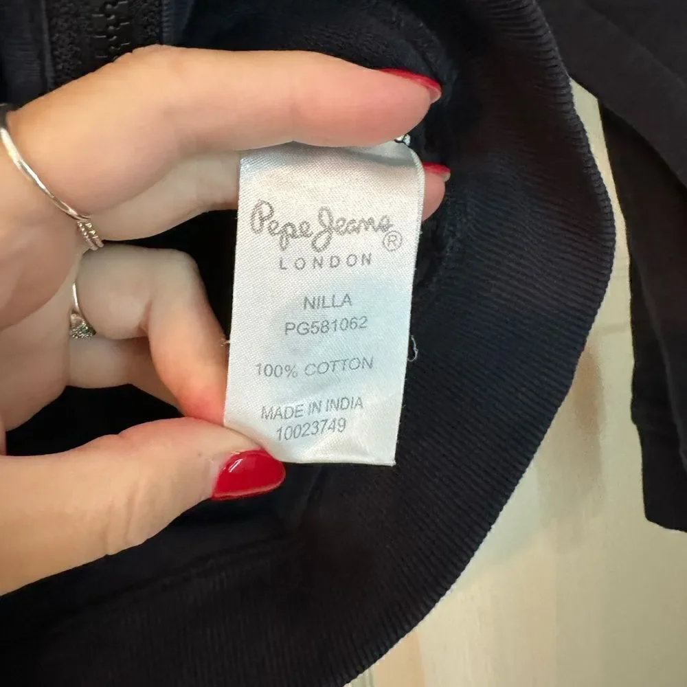 Girls Pepe Zip Up Hooded Jacket Sz 8